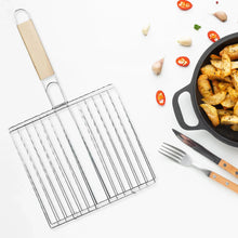Kitchen Square Roaster Grill Barbecue Grill with Wooden Handle - Justgrabit Inc.