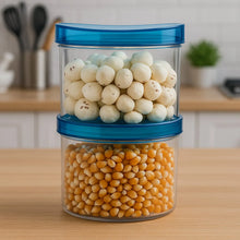 Air Tight & Unbreakable Kitchen Jar Set Food Storage Containers for Dry Fruits, Spices, Snacks, Pulses (2 Pcs Set) - Justgrabit Inc.