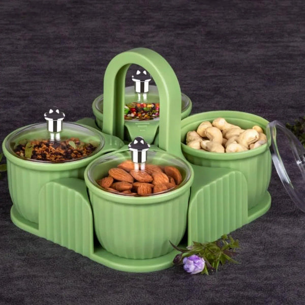 Multipurpose Plastic Storage Container Set: Kitchen Jars, Spices, Cookies - Justgrabit Inc.