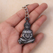 Premium Spiritual Hanuman Ji Sitting Pose Metal Keychain (1 Pc) - justgrabit.in | Just Grab It