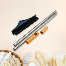 2 in 1 Cleaning Brush & Wiper , Long Handle Floor Brush, Rotatable Cleaning Brush for Bathroom, Kitchen, 120 Degree Triangular Rotating Brush Head with Wiper - justgrabit.in | Just Grab It