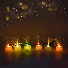 Fiber Optic Light, Mini Color Change LED Table Centerpieces, Light Up Candle, Diwali - Pack of 12 - Justgrabit Inc.