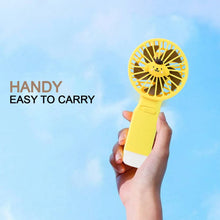 Cute Cartoon Handheld Fan with LED Light (1 Pc) - Justgrabit Inc.
