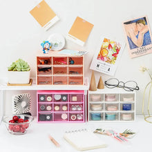 Storage Box 9 Grids Multi - purpose Durable Desktop Drawer Organizer for Pencils Storage Holder Hanging Hole Design for Small Items - justgrabit.in | Just Grab It