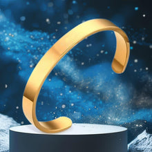 Elegant Gold Finish Open Cuff Bracelet Kada (1 Pc) - justgrabit.in | Just Grab It