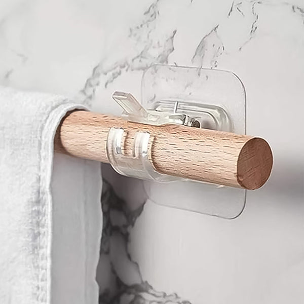 Wall Mount Transparent Self - Adhesive Clip with Strong Spring Grip - justgrabit.in | Just Grab It