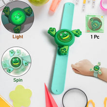 LED Light & Spinning Slap Kids Cartoon Bracelet Wrist Band (1 Pc / Mix Design) - justgrabit.in | Just Grab It