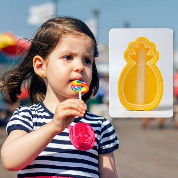 Pineapple Shape sicle Molds - Silicone Ice Candy Cream Mould, DIY Ice Kitchen tool - justgrabit.in | Just Grab It