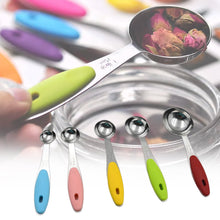 Measuring Cups and Spoons Stackable Set with Silicone Handle(5 Pc Set) - justgrabit.in | Just Grab It