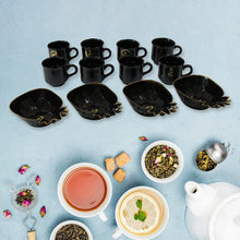 Pine Junction Ceramic Tea / cups / Mug Set With Pineapple Shape Serving Bowl (12 Pcs set) - justgrabit.in | Just Grab It