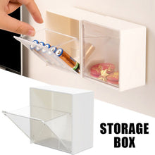 4037Adhesive Wall Mounted Flip Storage Box Holder Small Object Storage Case ( 1 pcs ) - justgrabit.in | Just Grab It