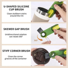 3 - in - 1 Multifunctional Bottle & Cup Cleaning Brush – Lid & Cover Scrubber for Kitchen (1 Pc) - Justgrabit Inc.