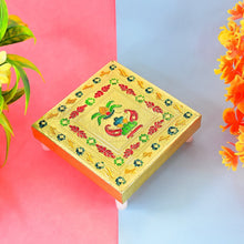 Handicraft Wood Chowki for Pooja , Wooden Bajot (1 Pc / Mix Descign & Color) - justgrabit.in | Just Grab It