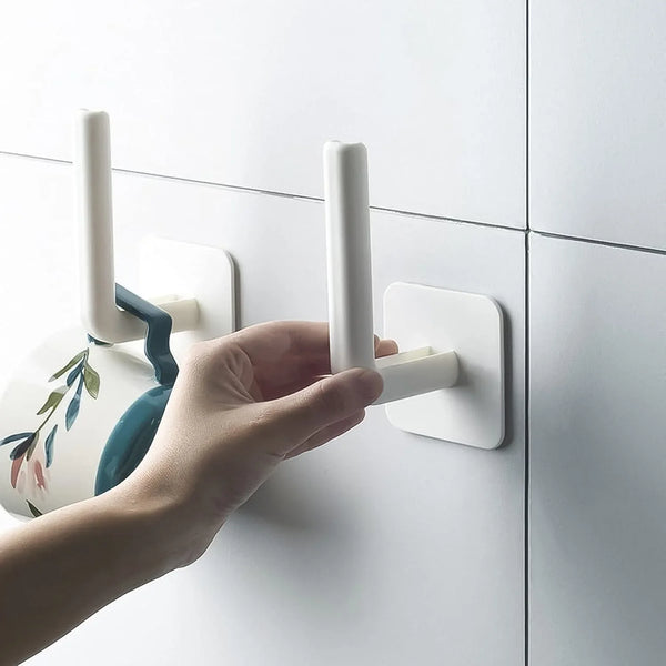 Multipurpose Shelf Organizer, Hanging Storage Rack (2 Pc Set With 2 Adhesive hook) - justgrabit.in | Just Grab It