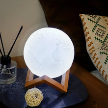 3D Moon Night Lamp with Stand (Color Box / White & Yellow Light / 1 Pc) - justgrabit.in | Just Grab It