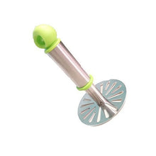 Ganesh Potato / Pav Bhaji Masher with Plastic Handle, Silver & Plastic - Oval Pav Masher, Potato 1 - Piece, Smasher Handle, Multicolor - Justgrabit Inc.