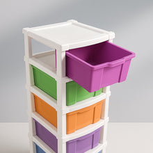 6 - Layer Multi - Colored Plastic Storage Drawer Cabinet - justgrabit.in | Just Grab It