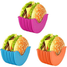 Silicone Burger Holder Snack Holder Reusable Burger Holder - justgrabit.in | Just Grab It