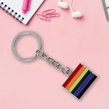 Rainbow Design Metal Keyring Key Chain (1 Pc Mix Design) - justgrabit.in | Just Grab It