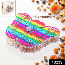 Butterfly Shape 4 Compartment Multipurpose Box | Dry Fruit Box (1 Pc) - justgrabit.in | Just Grab It