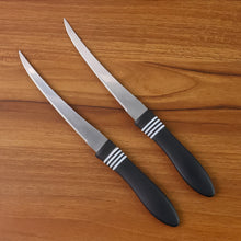 Premium Curved Serrated Stainless Steel Kitchen Knife Set (Mix Color & 2 Pc) - justgrabit.in | Just Grab It
