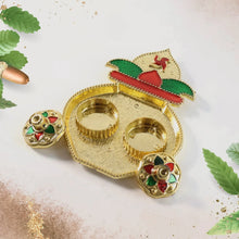 Decorative Plastic Kalash - Shape Double Kumkum Box (Mix Design, 1 Pc) - justgrabit.in | Just Grab It