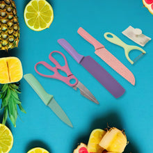 Professional Colorful Kitchen Knives Set (6 Pcs Set) - justgrabit.in | Just Grab It