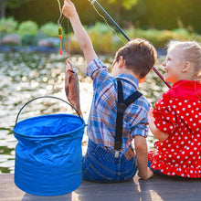 Folding Bucket, Portable, Round Bucket, Simple Bucket, With Handle, Multi - functional, For Outdoor Use, Fishing, Car Washing, Cleaning, Disaster Prevention, Portable, Lightweight, Durable (1 pc / Mix Color) - Justgrabit Inc.