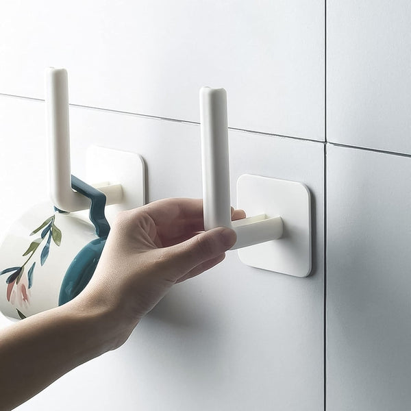 Multipurpose Shelf Organizer, Hanging Storage Rack (2 Pc Set With 2 Adhesive hook) - justgrabit.in | Just Grab It
