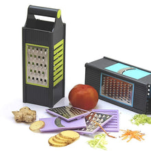 Steel and Plastic 4 in 1 Vegetable & Fruit Slicer Grater / Slicer (1 Pc) - justgrabit.in | Just Grab It
