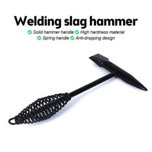 Welding Slag Removal Hammer with Coil Spring Handle | Heavy Duty Chipping Tool for Slag & Spatter Cleaning (1 Pc) - Justgrabit Inc.