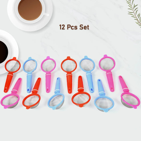 Plastic Multipurpose Tea and Coffee Strainer (Pack of 12 Pcs) - justgrabit.in | Just Grab It