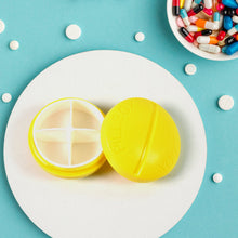 Portable Round Shape 4 Compartments Pill Box (1 Pc / With Brown Box) - justgrabit.in | Just Grab It