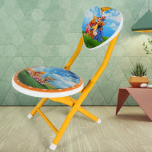 Heart Shape Kids Chair Cartoon Printed Foldable Kids / Children Folding Chair for Playrooms, Schools, Daycares, and Home. Metal and Fibre Body Picnic Beach Camping Chair (1 Pc) - Justgrabit Inc.