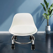 Heavy Duty Round Rolling Stool with Wheels Pedicure Stool (1 pc) - justgrabit.in | Just Grab It