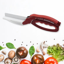 2 in 1 Kitchen Knife Scissor with Spring Locking Hinge and Chopping Board (1 Pc) - justgrabit.in | Just Grab It