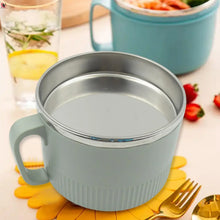 Vacuum Food Flask, Insulation Large Capacity Double Layer Structure Non Slip Labor Saving and Safe Stainless Steel Inner Tank Lunch Box/ Noodle Bowl for Camping Picnic for School Office Outdoor (1 Pc) - Justgrabit Inc.