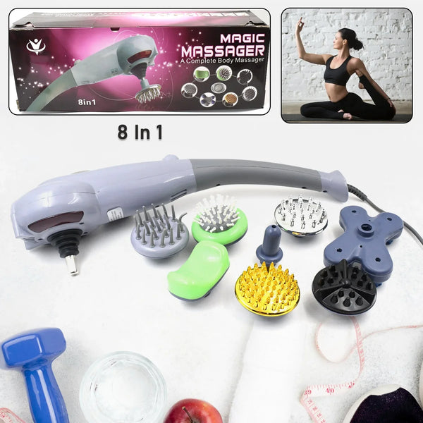 Electric 8 In 1 Full Body Massager, Magic Massager (1 Set) - justgrabit.in | Just Grab It