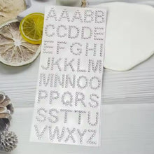 Silver Gem Letter & Numbers Stickers 1 Inch Letters, 130 Count (Pack of 6 Sheets) - justgrabit.in | Just Grab It