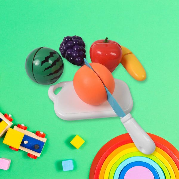 Realistic Sliceable Fruits Cutting Play Toy Set (7 Pcs Set) - justgrabit.in | Just Grab It