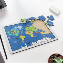 Educational Wooden World Map Puzzle for Kids - (1 Set) - justgrabit.in | Just Grab It