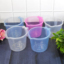 Plastic Round Transparent Bath Water Mug (5 pc / Mix colour / 1200 ML) - justgrabit.in | Just Grab It