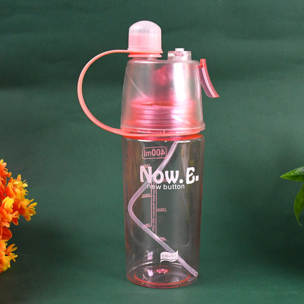 Plastic 2 In 1 Mist Spray Water Bottle (Multicolor / 400 ML / 1 Pc) - justgrabit.in | Just Grab It