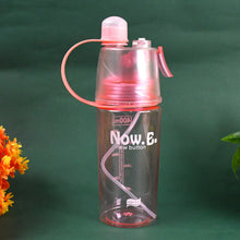 Plastic 2 In 1 Mist Spray Water Bottle (Multicolor / 400 ML / 1 Pc) - justgrabit.in | Just Grab It