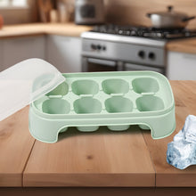 Ice Mold, 8 Grid Food Grade Portable Plastic Ice Tray (1 Pc / 15×8 Cm) - justgrabit.in | Just Grab It