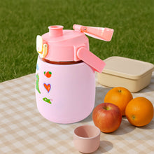 Stainless Steel Vacuum Insulated Water Bottle with Handle & Sticker (700 ML) - justgrabit.in | Just Grab It