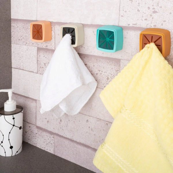 4 Pc Towel Holder – Easy Wall Mount for Bathroom & Kitchen Towel Hanging. - Justgrabit Inc.