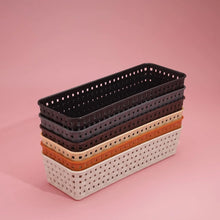 Plastic Multipurpose Desk Organizer Tray Office Drawer Dividers Storage Bins for Kitchen, Bathroom, Office, Makeup, Bedroom Dresser, Craft Basket Rack Multicolour (6 Pcs Set) - Justgrabit Inc.