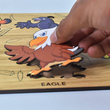 Wooden Bird Puzzle Learning Educational Board (1 Set / 28×20 Cm) - justgrabit.in | Just Grab It