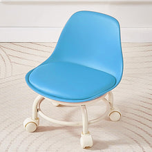 Plastic Low Round Rolling Stool with Wheels Pedicure Stool (1 pc / Mix Color) - justgrabit.in | Just Grab It